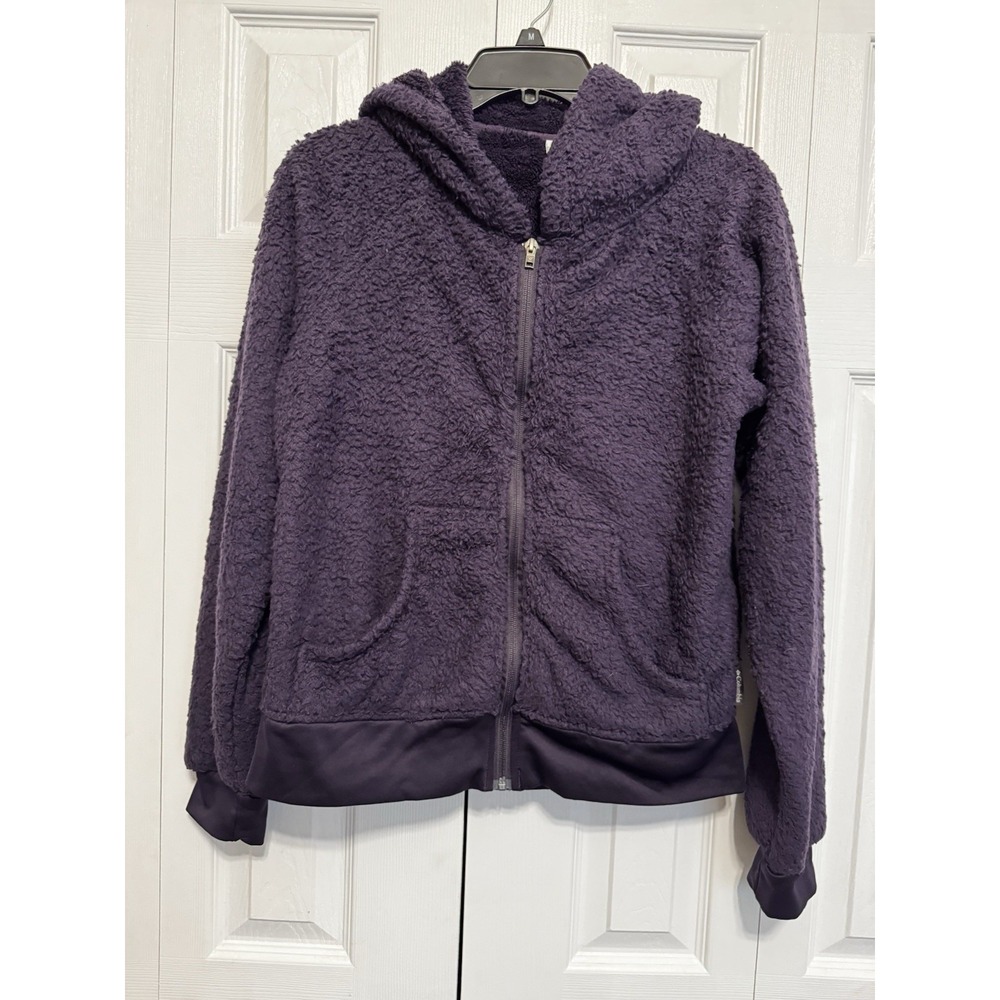 Columbia Jacket Womens Small Burgundy Plush Fleece Full Zip Sherpa Cozy